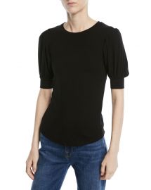 FRAME Crewneck Balloon-Sleeve Tee at Neiman Marcus